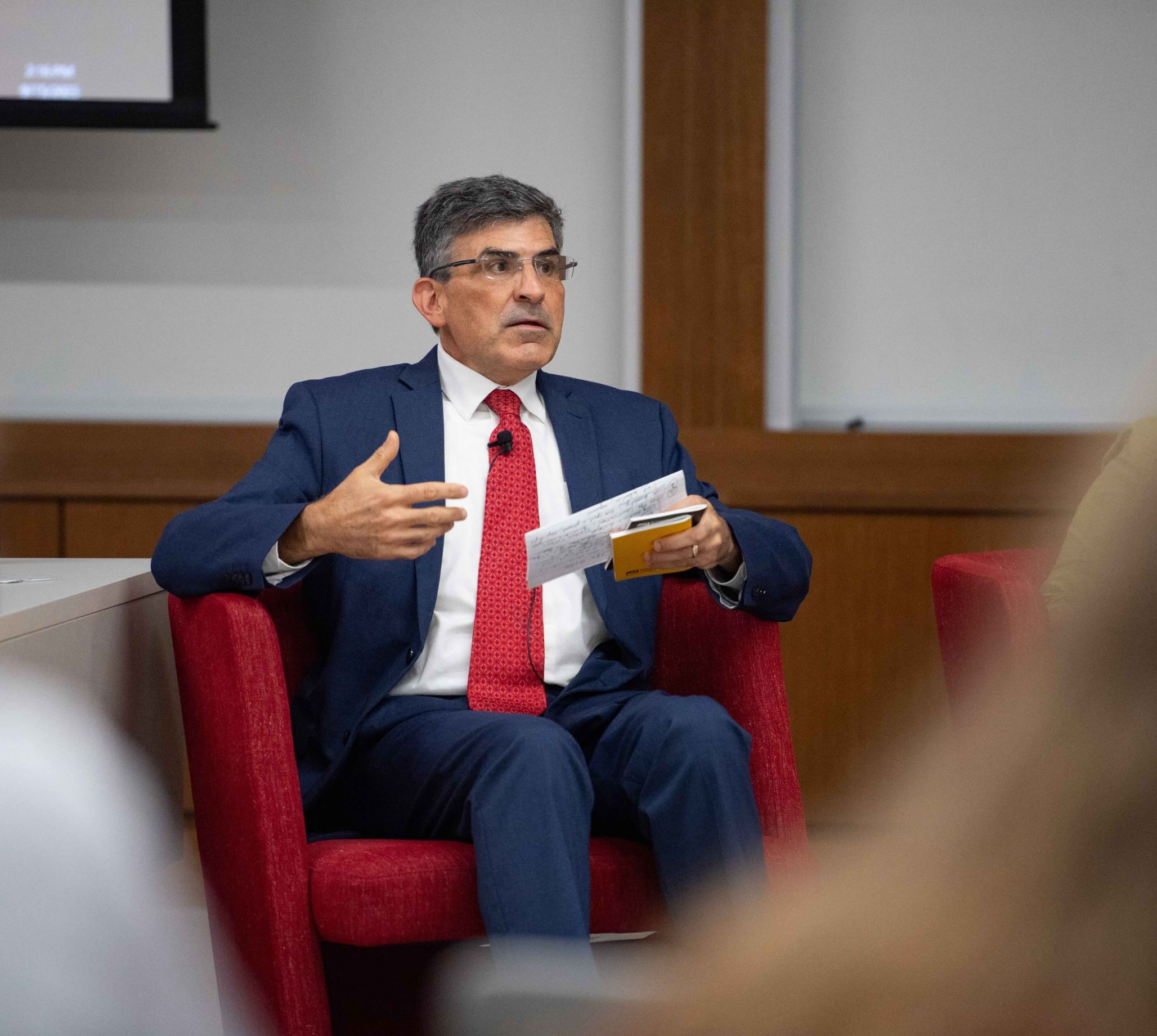 Paul Carrese leads programming for at a JMC-sponsored Constitution Day event.