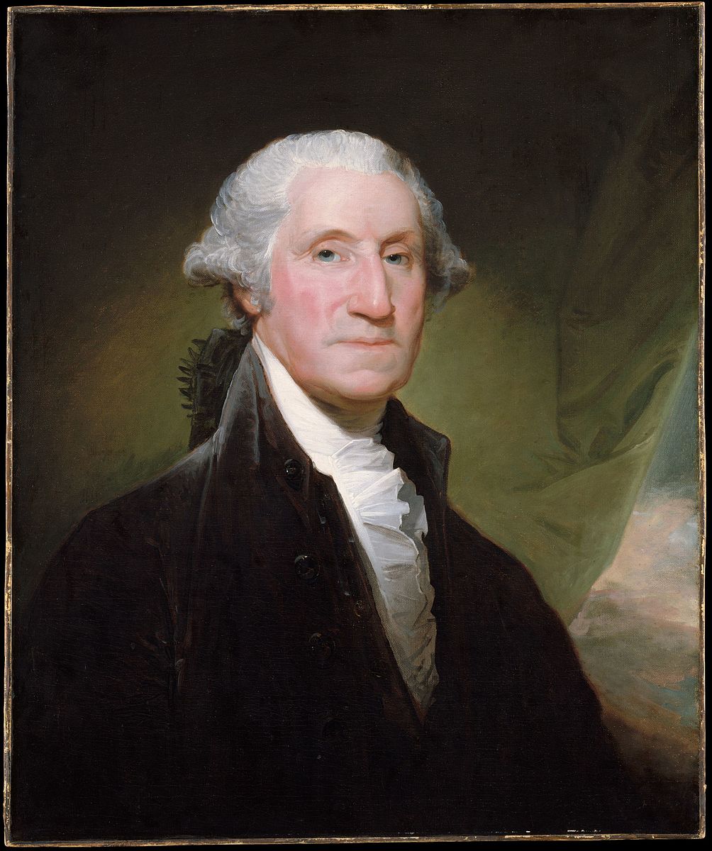 Portrait painting of George Washington by Gilbert Stuart, 1795