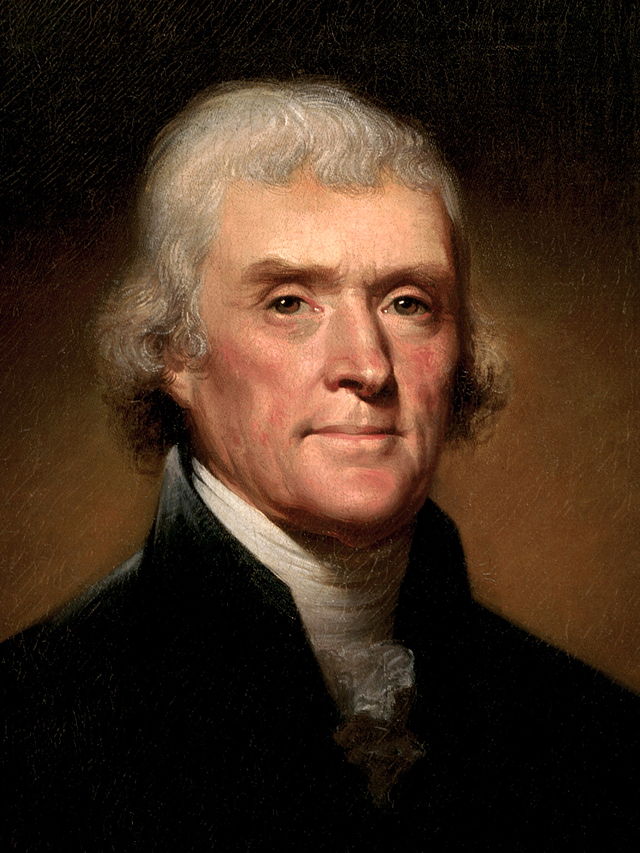 Portrait painting of Thomas Jefferson