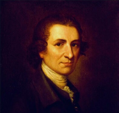 Portrait painting of Thomas Paine.