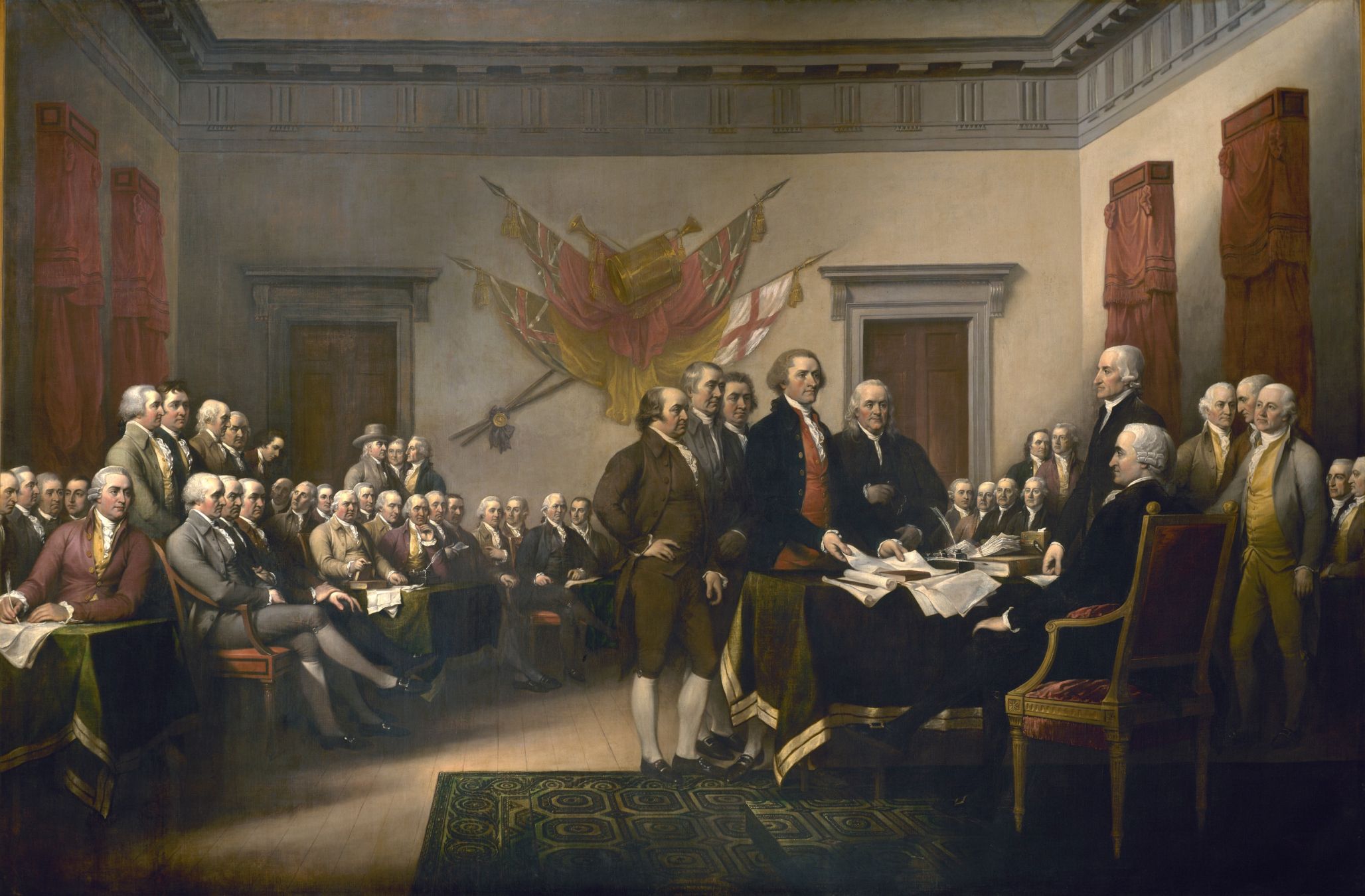 The signing of the Declaration of Independence