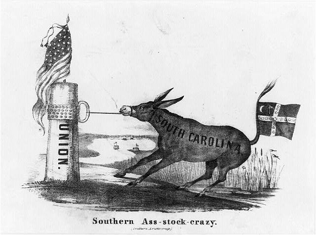 Contemporary political cartoon lampooning the southern “aristocracy.”