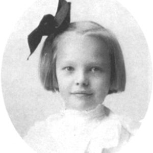 A vintage portrait of a young Amelia Earhart