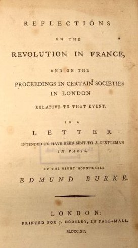 A cover of Edmund Burke's 