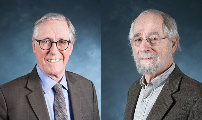 A headshot photo of Dennis Hale and Marc Landy side by side