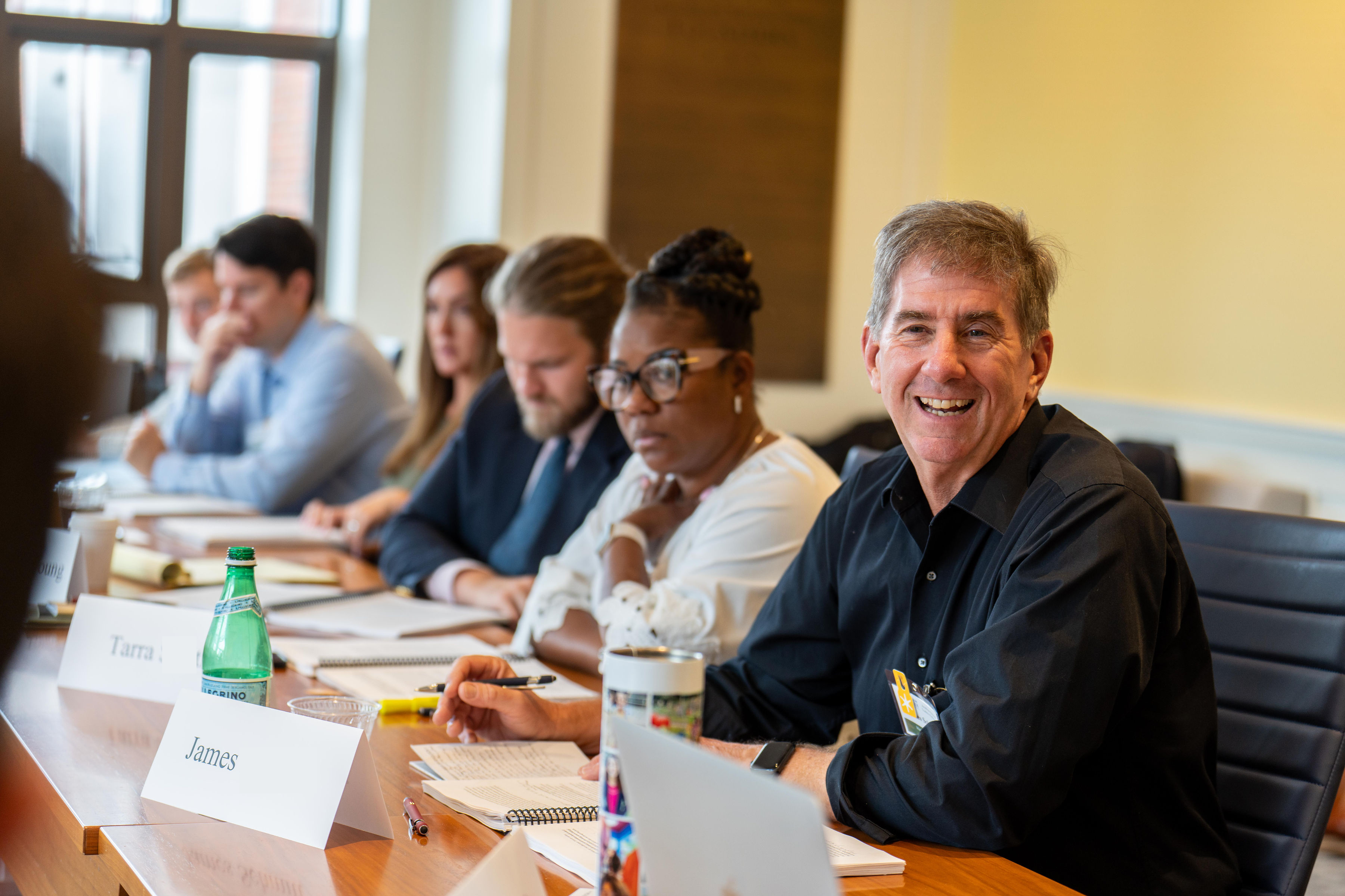 Teacher smiling during Founding Civics Initiative programming