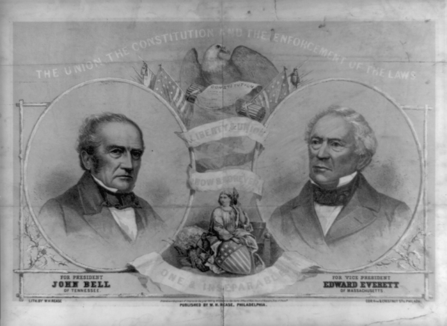 John Bell and Edward Everett Constitutional Union Party