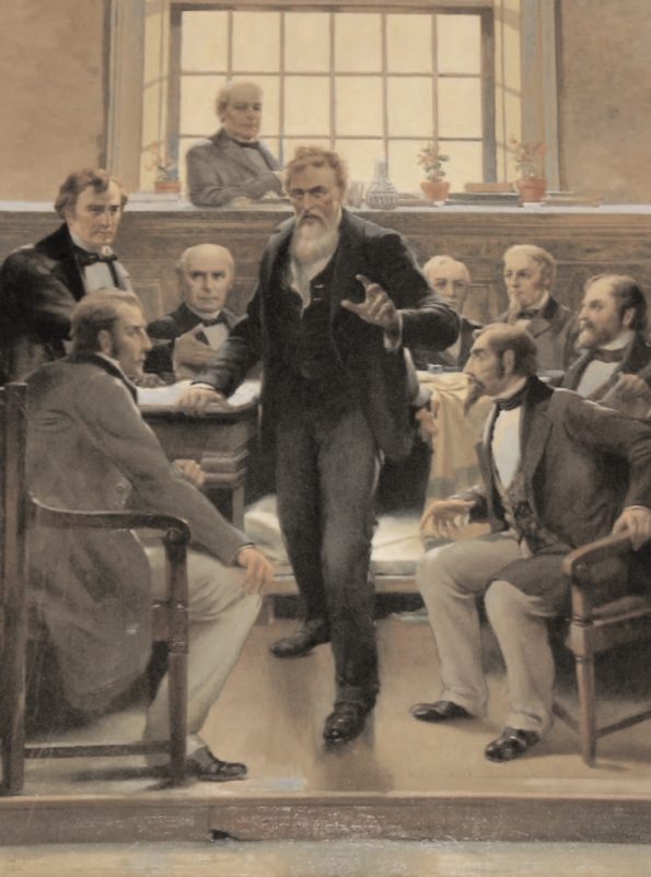 John Brown delivering his final speech during the trial at Charlestown, VA